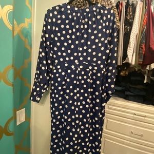 Boden navy polka dot dress